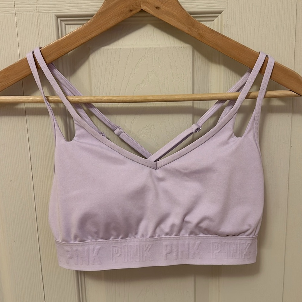 Victoria secret Pink active lavender sports bra size medium